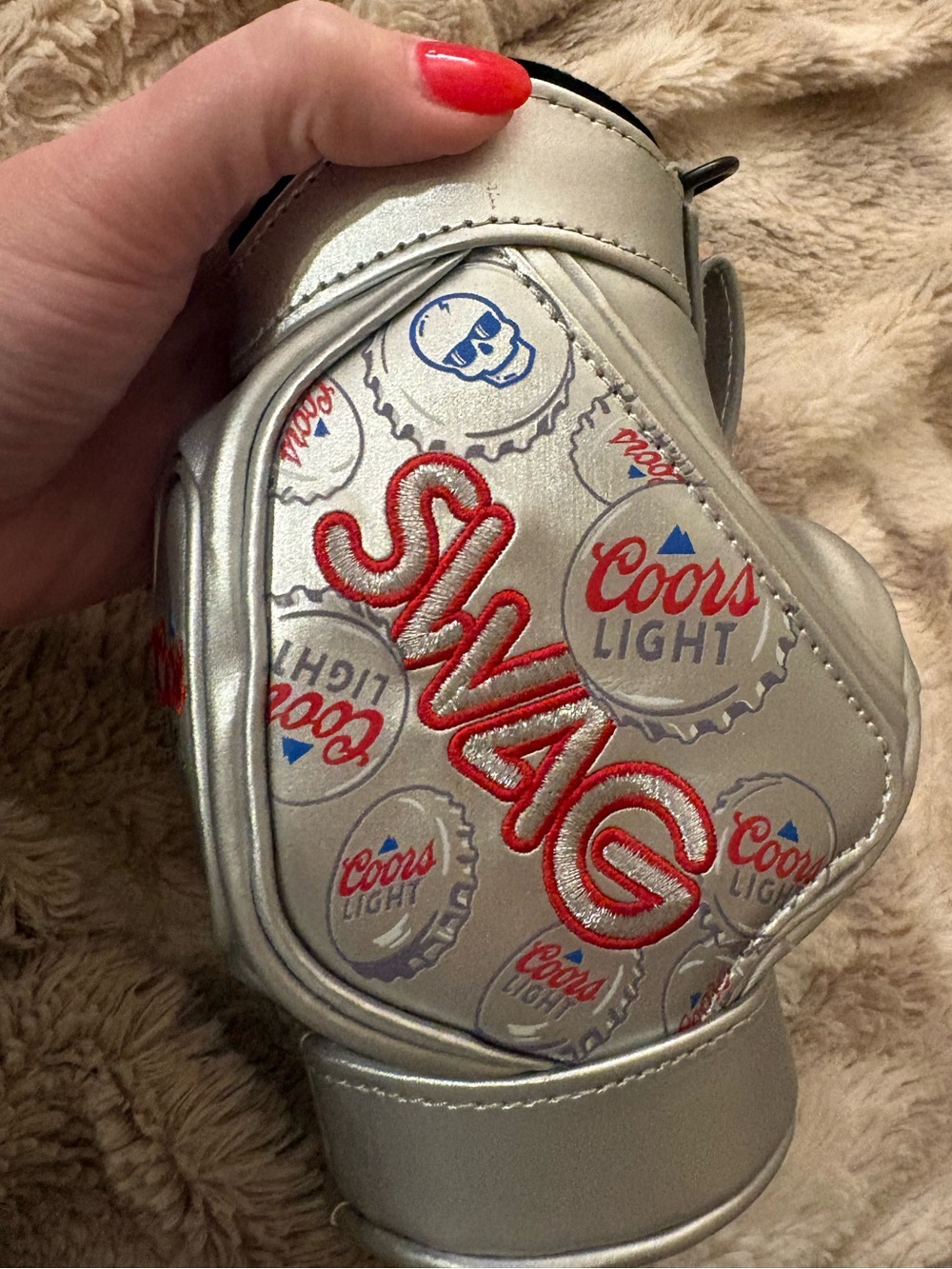 SWAG Silver Coors Light Desk Caddy
